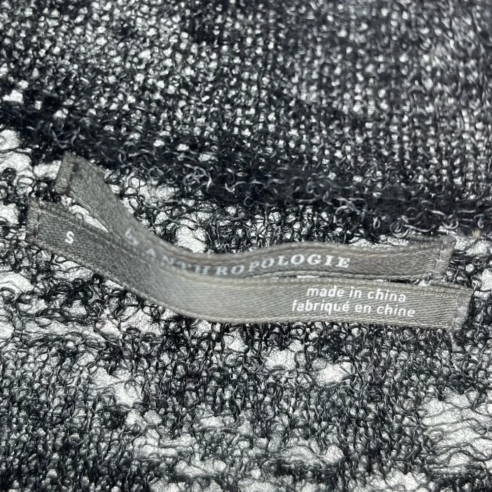 Anthropologie Hanna Lace Merino Wool Mock Neck Sweater in Black, Women's Small - Picture 8 of 9